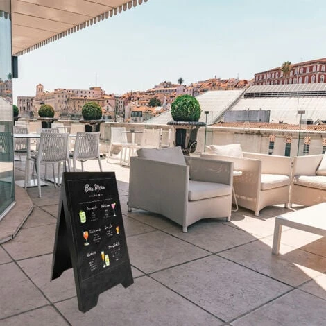 Chevalet Stop Trottoir Plastique Noir Dimensions 100 X 55 Cm - Fabrication Française – Image 4