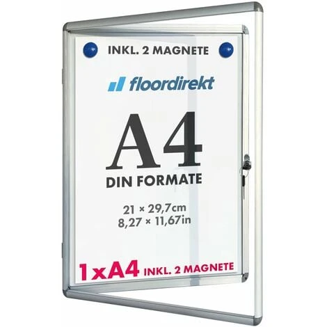 Tableau D'affichage Vitrine Premium 28 X 36 Cm 1 X A4 Avec 2 Aimants