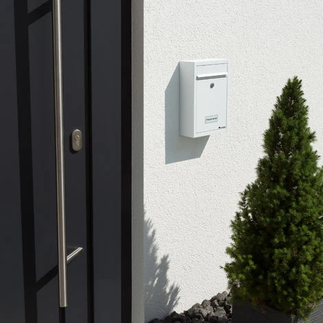 Boite Aux Lettres En Acier Extensible Avec Fente D'introduction En Façade - Boite Aux Lettres Murale, Boite Aux Lettres En Acier Avec Fenetre Et Etiquette D´adresse – Image 2