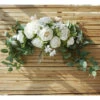2pcs Fleurs D'Arche De Mariage Fleurs Blanches Pour Arc De Mariage Arrangement De Fleurs D'angle Faux Roses Combo Soie Pivoine Pour Décorations De Mariage Pour Cérémonie De Réception De Mariage (Blanc
