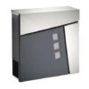 Boite Lettres Moderne Design V24 Anthracite Fixation Murale Revêtue Poudre Porte Journal Inox
