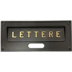 FENTE POUR BOITE AUX LETTRES ROMA EN FONTE COULEUR LAITON - A6N/GH L30,3xH13,2 Cm