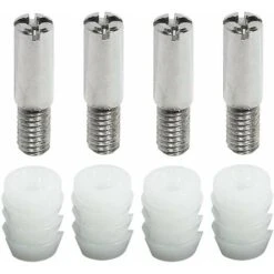 4x Boulon De Fermeture Excentrique Avec Filetage M6 Pour Serrure Espagnolette En Acier Nickelé Tringle Crochet Accroche Volet Battant Provençal Fenêtre Manchon