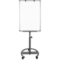 Froadp Tableau Blanc Support De Flipchart Avec Roulettes， 90x60cm Incl. Crochet, Plumier, Crayons, Aimants, Gomme (Type A)