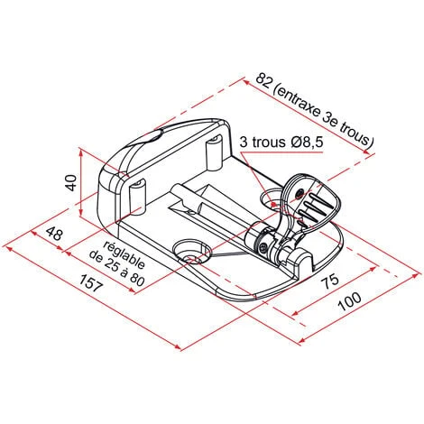 Sabot De Portail à Bascule, Pour Portail Battant, Noir – Image 2
