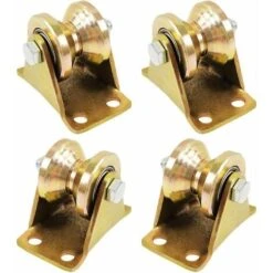 Poulie Simple Pour De Levage Mouflage - Rail Roulette Portail Coulissan - Roue Gorge Forme En V De 55mm - Poulies Cable Pour Treuil Roue Gorge - Pour Cordes Cordes En Acier Etc (4 Pcs)