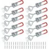 10 Boucles à Bascule + 40 Vis, Boucle De Boîte De Fixation D'angle, Capacité De Charge Serrure De Porte Levier De Verrouillage D'angle Tendeur Bouton De Verrouillage Bascule Fermée