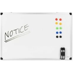 Kit Tableau Blanc Master Of Boards Anti-rayures Cadre En Aluminium Accessoires Pratiques Inclus
