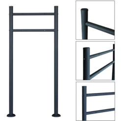 AUFUN Support De Boîte Aux Lettres Sur Pied (Anthracite,120cm)