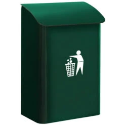 ARREGUI E6103 Poubelle Murale De Recyclage En Acier Pour Garage Et Espaces Communs Intérieurs, 18L, Vert