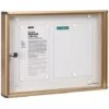 ARREGUI PAN46 Panneau D'affichage En Aluminuim, Vitrine D'affichage Avec Serrure à Clé, Fond Aimanté, 8 Aimants, 35 X 48 X 5 Cm, Format 2 X A4 Dorée