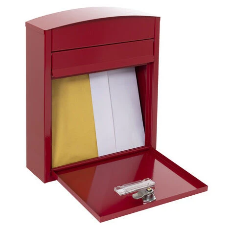 ARREGUI Compact Boîte Aux Lettres En Acier, Taille S (Courrier Format A5), Boîte Aux Lettres Extérieure Individuelle, Boîte Aux Lettres Murale, Anti-pluie, Facile à Installer, Rouge E5736 – Image 2