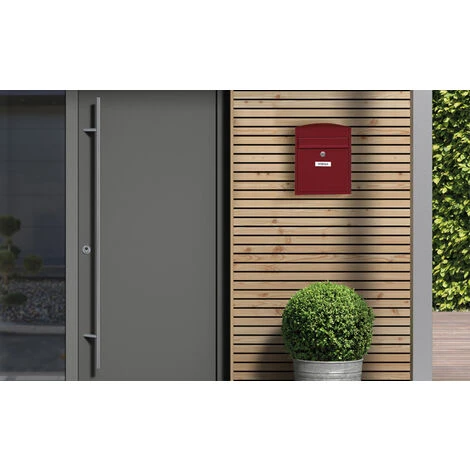 ARREGUI Compact Boîte Aux Lettres En Acier, Taille S (Courrier Format A5), Boîte Aux Lettres Extérieure Individuelle, Boîte Aux Lettres Murale, Anti-pluie, Facile à Installer, Rouge E5736 – Image 4
