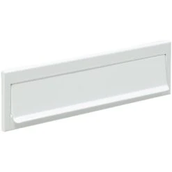 ARREGUI C603 Entrée De Boîte Aux Lettres En Acier Pour Porte, Mur Et Portail. Bouche D'entrée De Boite Aux Lettres Extérieure De 23 X 3 Cm, Blanc