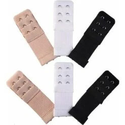 6 Pièces Soutiengorge Extender Bra Extender Soutiengorge Extension Blanc,Noir,Abricot
