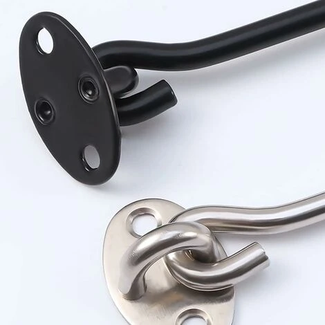 Privacy Hook Eye Buckle, Loquet De Porte En Acier Inoxydable Pour Porte De Grange Serrure De Porte De Grange Chalet Hook Pour Store De Porte Coulissant Armoire De Remise De Grange Salle De Bain 1pc (4 â Image 5