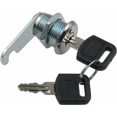 Verrou De Meuble Serrure Batteuse Cylindre, Verrou De Porte Pour Armoire, Serrure Batteuse A Came Barillet Pour Boite Aux Lettres Tiroir -25mm – Image 2